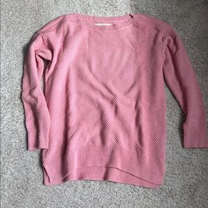 LOFT Pink Knit Sweater Boatneck